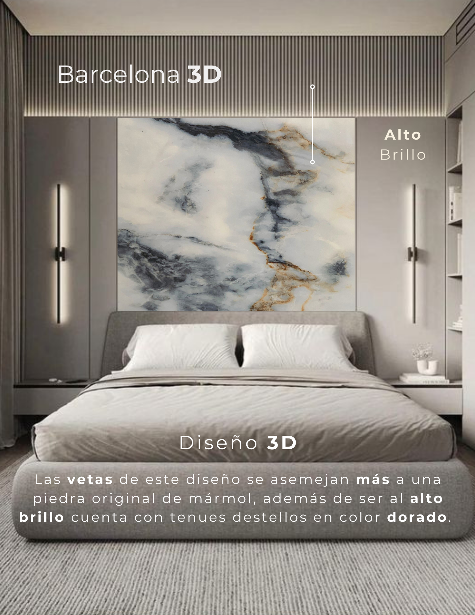 Marmol Blanco Barcelona 3D