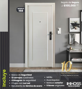 Puerta de Seguridad Modelo Hoss-16b Color Blanco