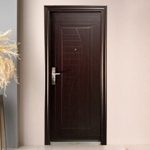 Puertas de Seguridad Modelo Hoss-90b Color Nogal Chocolate