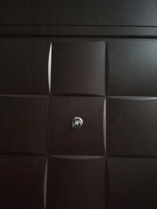 Puerta de Seguridad Con Fijo Modelo Hoss-13F Color Chocolate