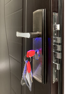 Puertas de Seguridad Modelo Hoss-90b Color Nogal Chocolate