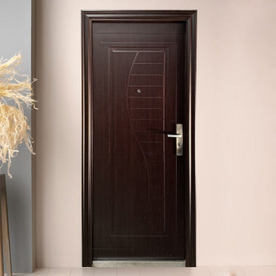 Puertas de Seguridad Modelo Hoss-90b Color Nogal Chocolate