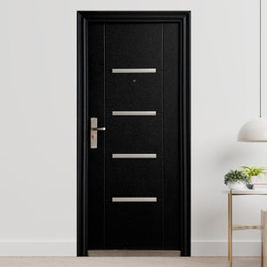 Puerta de Seguridad Modelo Estándar Hoss-604 Color Negro