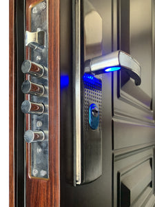 Puerta de Seguridad Modelo Estándar Hoss-604 Color Negro